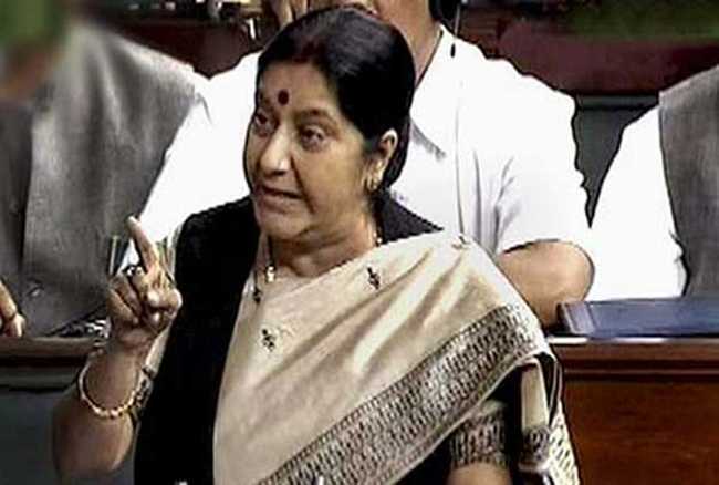 sushma swaraj in parliment