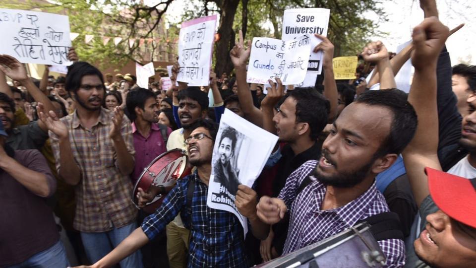 delhi university protest