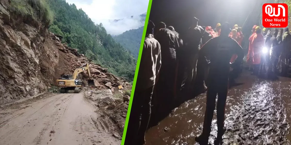 भारी बारिश से गौरीकुंड में हुआ भूस्खलन 13 लोगों के लापता होने की सूचना, रेस्क्यू जारी