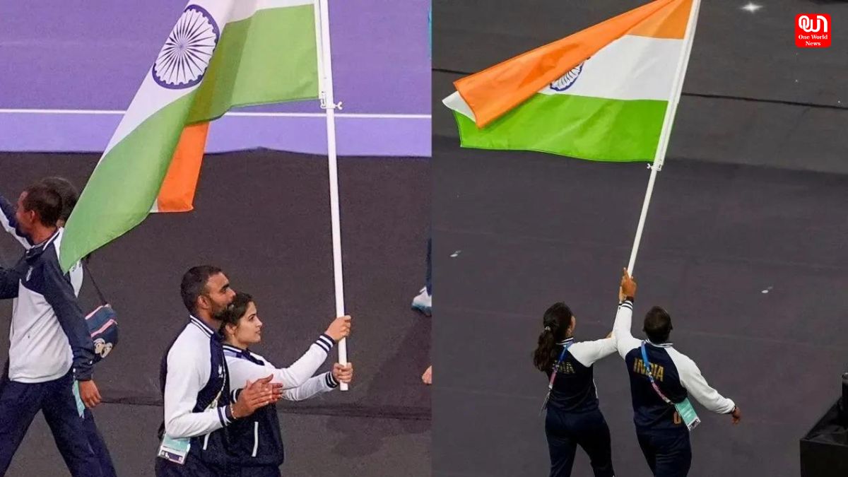 Olympics closing ceremony: ओलंपिक खेलों का हुआ समापन, मनु भाकर-पीआर श्रीजेश ने थामा भारतीय तिरंगा 1 Olympics closing ceremony