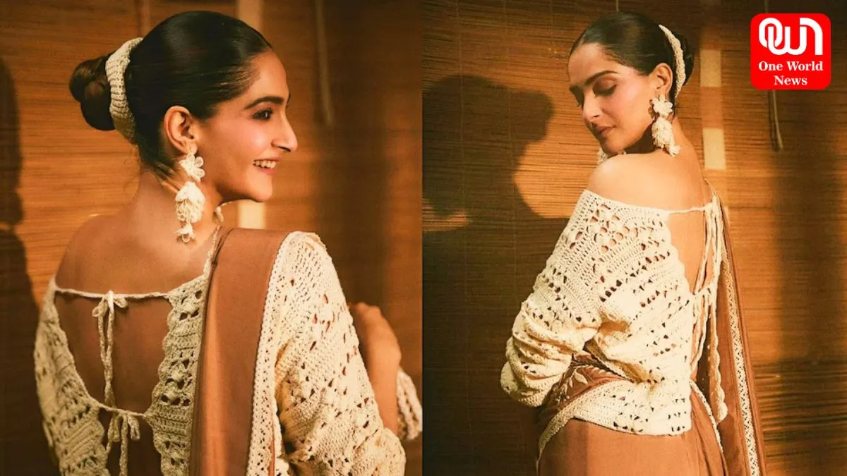 Sonam Kapoor : सोनम कपूर का फैशन स्टेटमेंट, कोरियन डिजाइनर के डिज़ाइन में यूनीक ब्लाउज 1 Sonam Kapoor