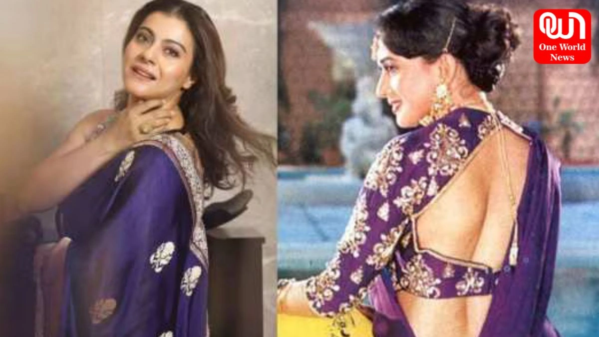 Madhuri Dixit, Kajol : काजोल ने 30 साल बाद, रीक्रिएट किया माधुरी दीक्षित का आइकॉनिक नीली साड़ी लुक 1 Madhuri Dixit, Kajol