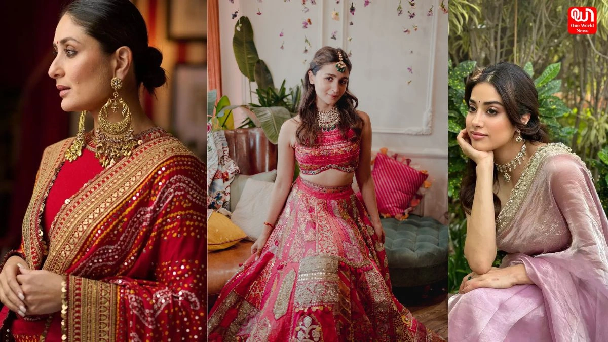 Navratri 8 day Outfit : गुलाबी आउटफिट में नवरात्रि का जश्न, सेलिब्रिटी लुक्स में फैशन का जलवा 1 Navratri 8 day Outfit