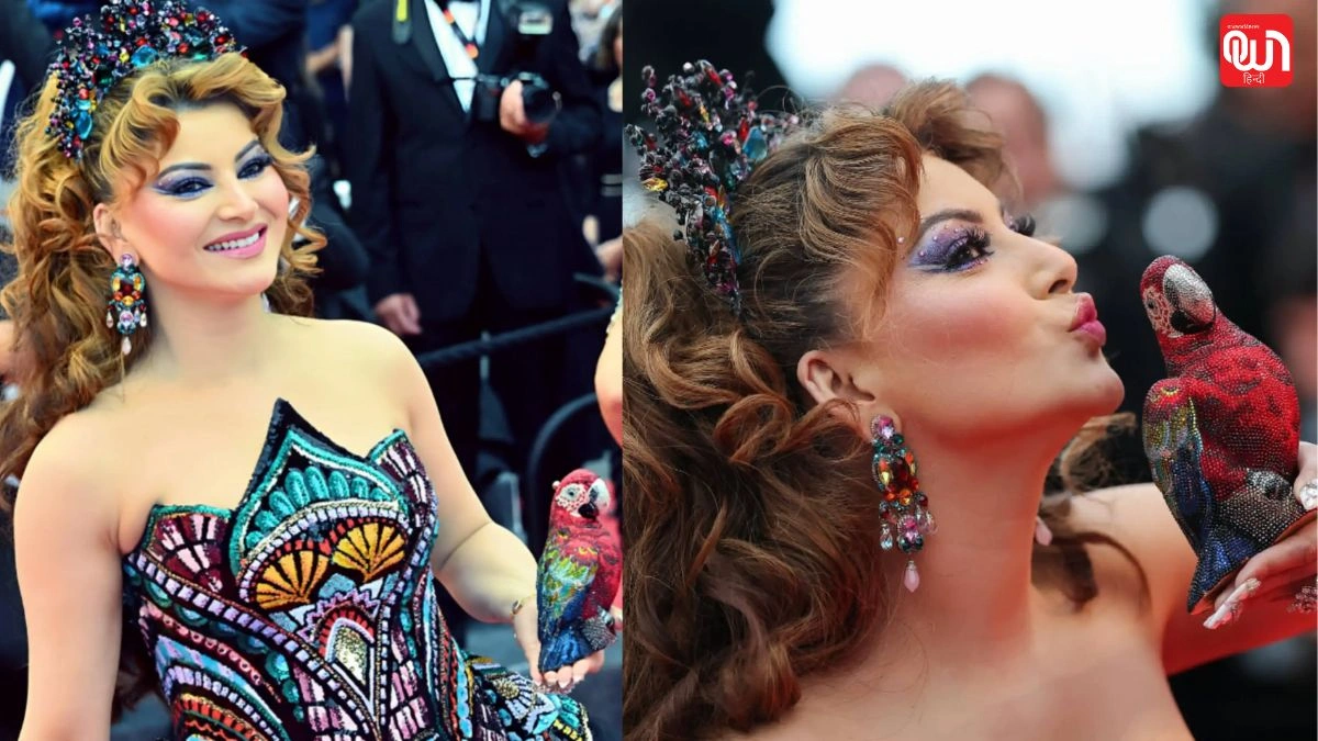 Urvashi Rautela: तोते संग रेड कार्पेट पर पहुंचीं Urvashi, फैशन से ज्यादा चर्चा में आया पंछी 1 Urvashi Rautela