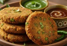 Poha Matar Tikki