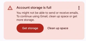 Gmail Storage Full