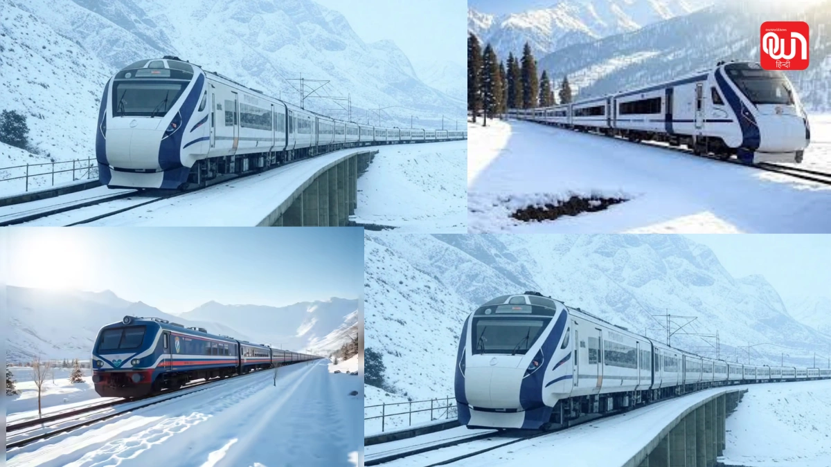 Vande Bharat train Katra to Srinagar: जम्मू-कश्मीर में बर्फबारी के बीच कटरा,श्रीनगर वंदे भारत ट्रेन का वीडियो वायरल 1 Vande Bharat train Katra to Srinagar