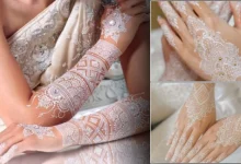 White mehndi at home