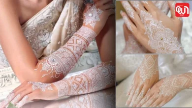 White mehndi at home
