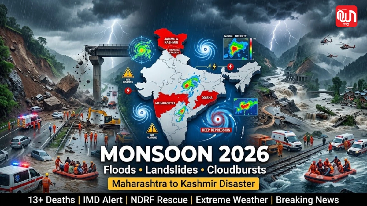 Monsoon 2026: महाराष्ट्र से कश्मीर तक तबाही! बादल फटे, पहाड़ टूटे और 13 मौतें, क्यों कुदरत के आगे धराशायी होती सरकारें? 1 Monsoon 2026