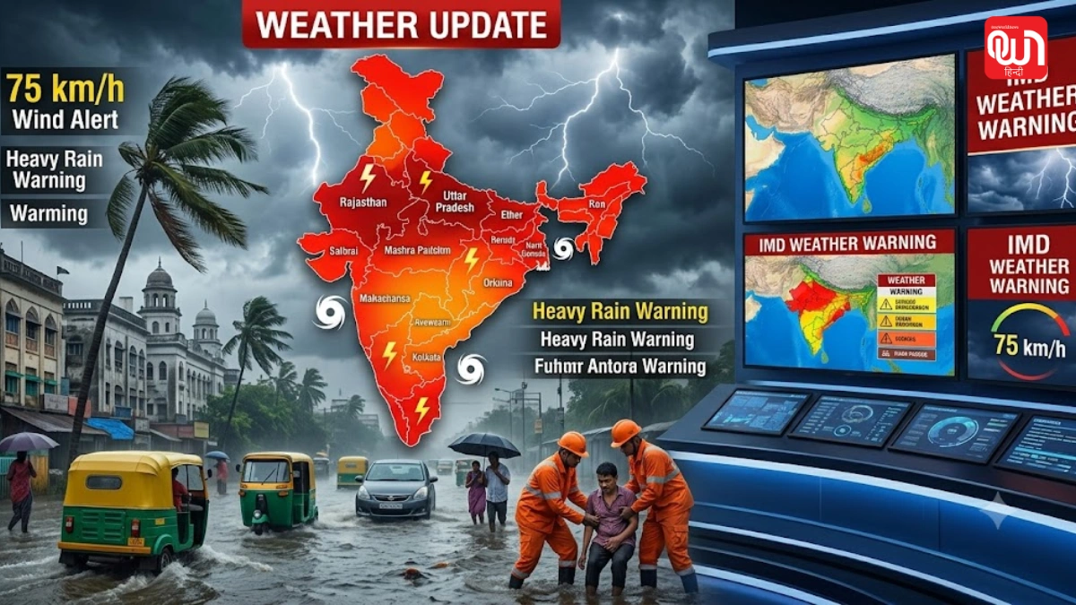 Weather Update Today 13 July: 14 राज्यों में 12 घंटे के अंदर तूफानी बारिश का अलर्ट, 75 Kmph की रफ्तार से चलेंगी हवाएं, IMD अपडेट 1 Weather Update