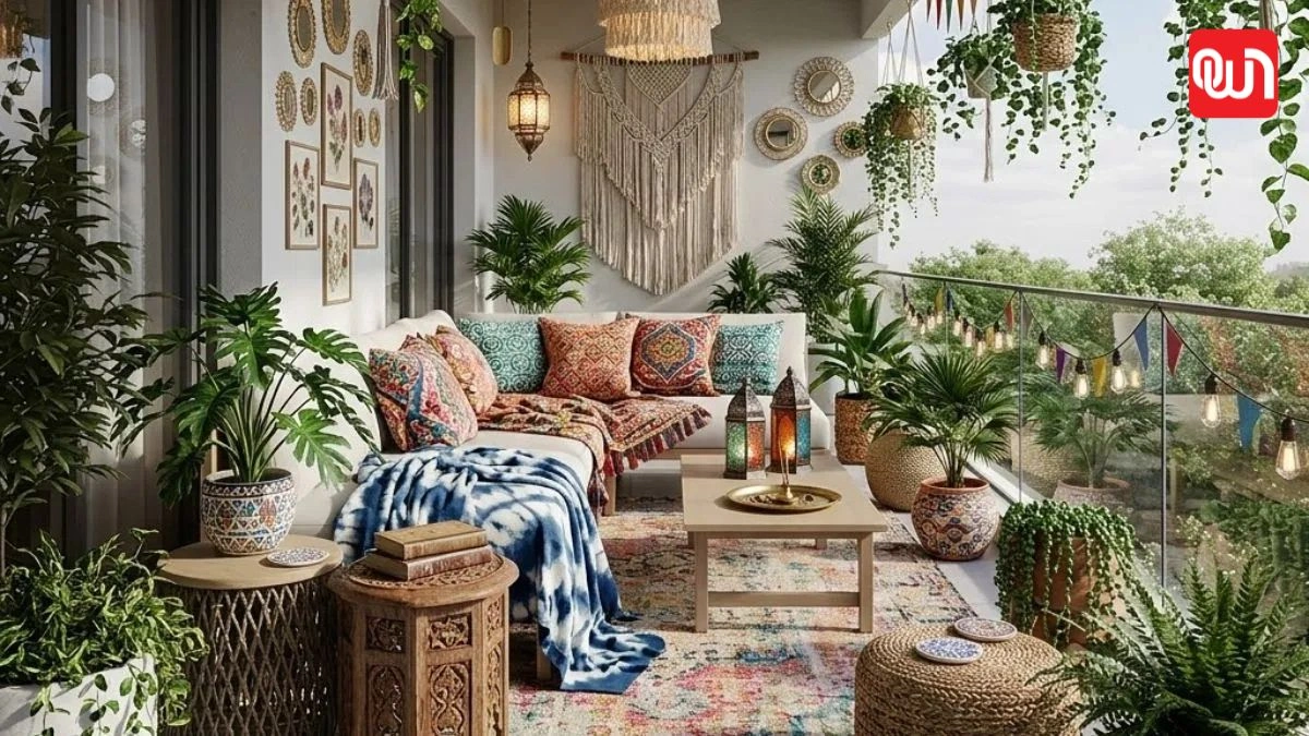 Boho balcony decor ideas: घर की बालकनी बनी Gen Z का Favorite Chill Zone, जानें Boho Style का बढ़ता क्रेज 1 Boho balcony decor ideas