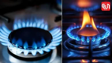 Gas Burner Yellow Flame